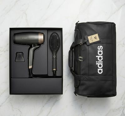KIT GHD CON PHON GHD SPEED NERO OPACO + SPAZZOLA ELETTRICA GLID+ +BORSONE ADIDAS