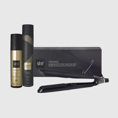 PIASTRA GHD CHRONOS BLACK + BODYGUARD GHD + LACCA GHD PERFECT ENDING PIASTRA GHD CHRONOS BLACK + BODYGUARD GHD + LACCA GHD PERFECT ENDING