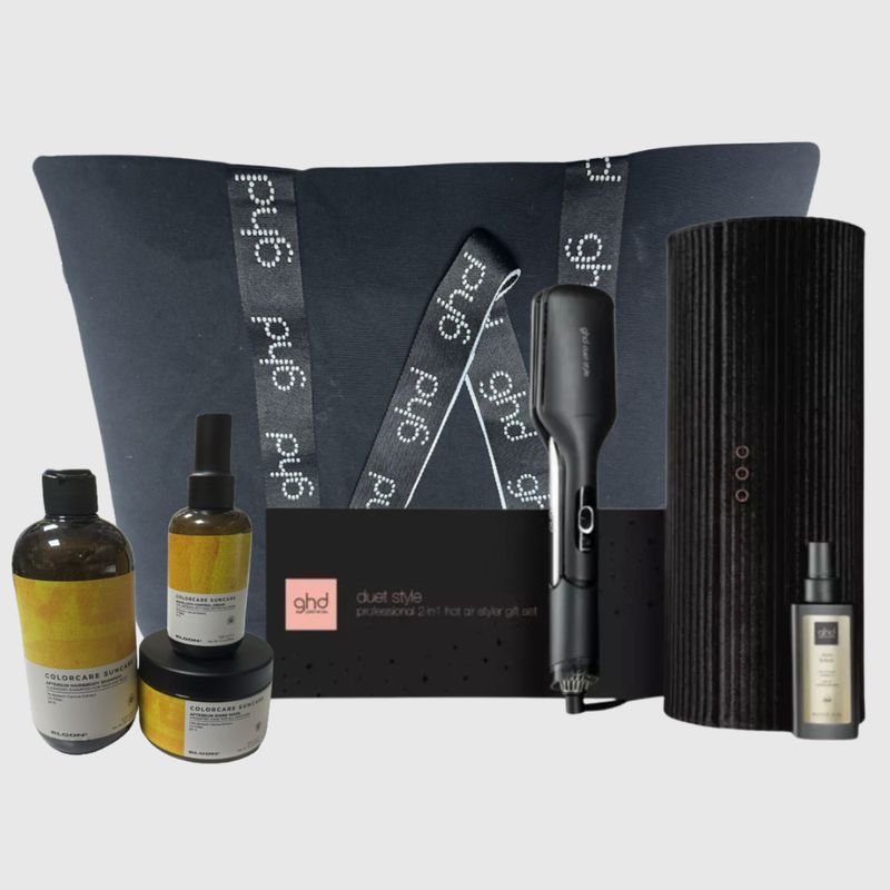PIASTRA GHD DUET STYLE GIFT SET E SLEEK TALKER + KIT MARE ELGON + BORSA GHD IN OMAGGIO PIASTRA GHD DUET STYLE GIFT SET E SLEEK TALKER + KIT MARE ELGON + BORSA GHD IN OMAGGIO