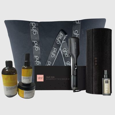 PIASTRA GHD DUET STYLE GIFT SET E SLEEK TALKER + KIT MARE ELGON + BORSA GHD IN OMAGGIO