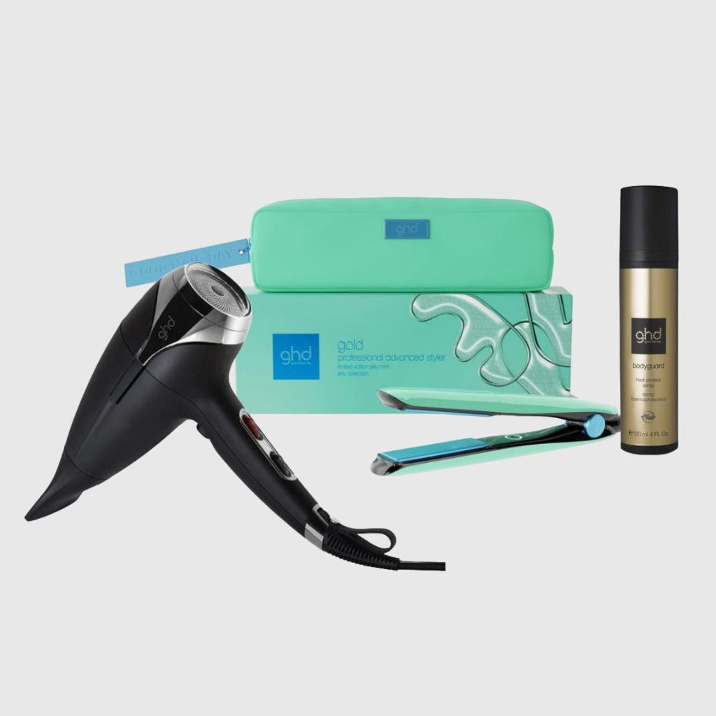 PIASTRA GHD GOLD JELLY CON POCHETTE + TERMOPROTETTORE + PHON GHD HELIOS NERO 2200 WATT PIASTRA GHD GOLD JELLY CON POCHETTE + TERMOPROTETTORE + PHON GHD HELIOS NERO 2200 WATT