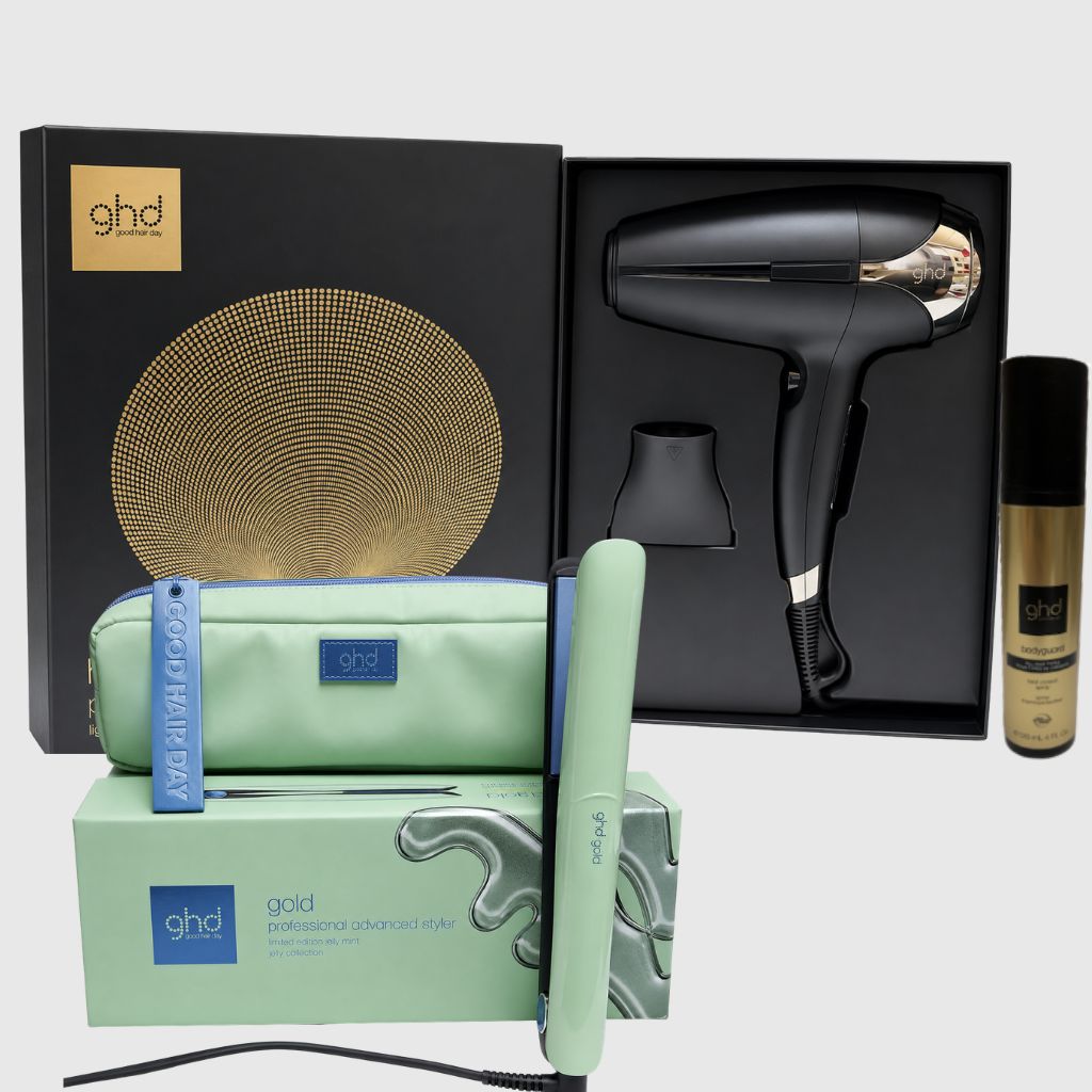 PIASTRA GHD GOLD JELLY CON POCHETTE + TERMOPROTETTORE + PHON GHD HELIOS NERO 2200 WATT PIASTRA GHD GOLD JELLY CON POCHETTE + TERMOPROTETTORE + PHON GHD HELIOS NERO 2200 WATT