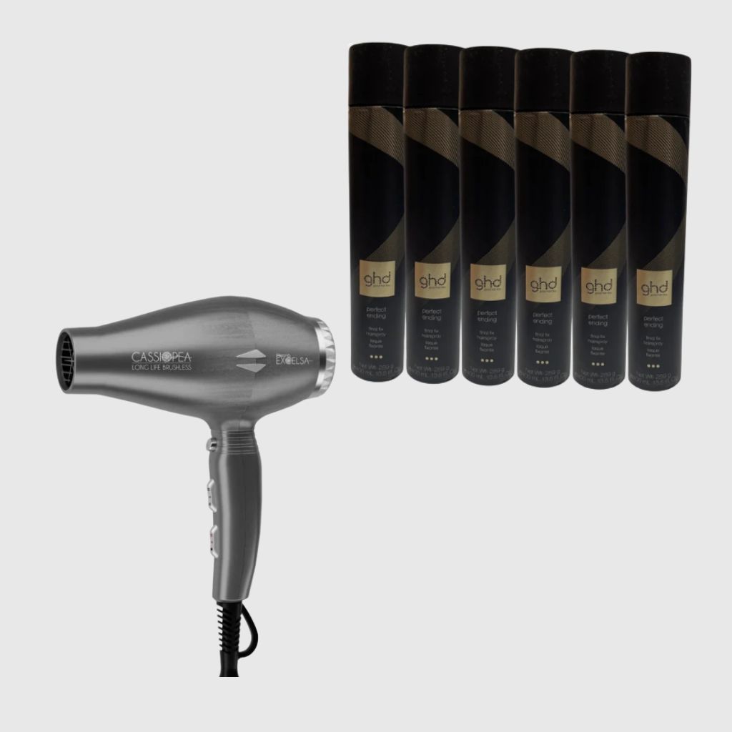 PHON RETRO' CASSIOPEA 2400 WATT CON DUE BECCUCCI PIU' 6 LACCHE GHD PERFECT ENDING 400 ML