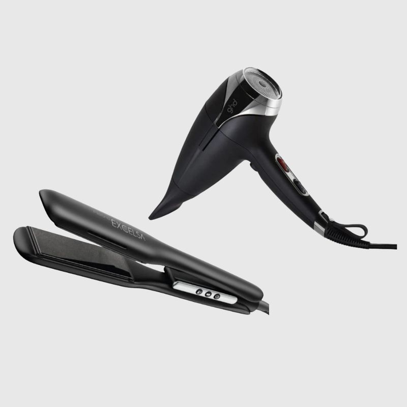 PIASTRA RETRO' EXCELSA GENIUS PRO LARGE+' PHON GHD HELIOS NERO
