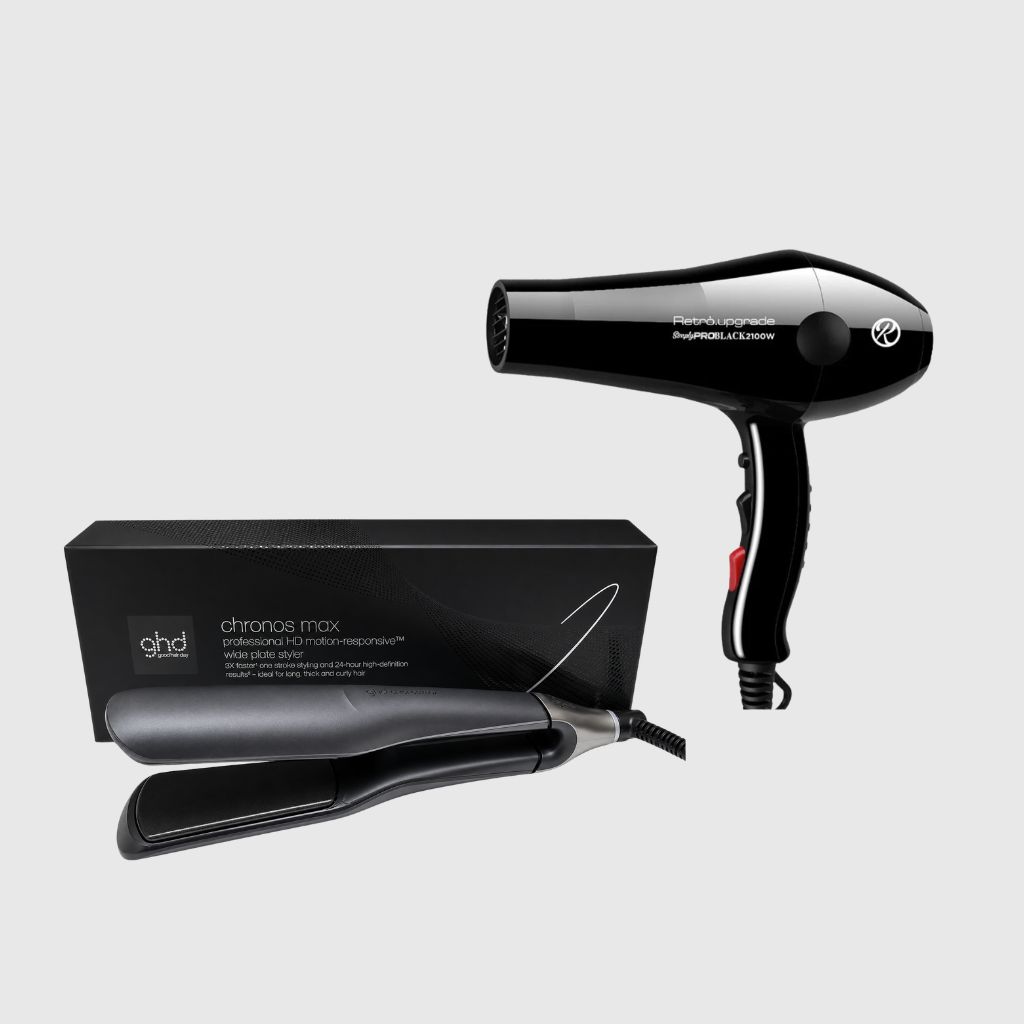 PIASTRA GHD CHRONOS MAX NERA PIU' PHON RETRO' SIMPLY PRO BLACK 2100 WATT PIASTRA GHD CHRONOS MAX NERA PIU' PHON RETRO' SIMPLY PRO BLACK 2100 WATT
