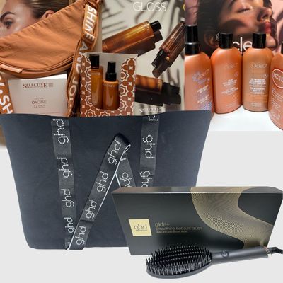 KIT MARE NUOVA SPAZZOLA GHD GLIDE+ 4 SOLARI OCLEO'+KIT SELELECTIVE CON BORSELLO IN OMAGGIO + BORSA GHD KIT MARE NUOVA SPAZZOLA GHD GLIDE+ 4 SOLARI OCLEO'+KIT SELELECTIVE CON BORSELLO IN OMAGGIO + BORSA GHD