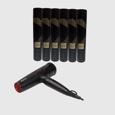 KIT CON PHON UP GRADE HIPER SENSE BIO INFRARED 2400 WATT CON DIFFUSORE PIU'6 LACCHE GHD 400 ML PERFECT ENDING