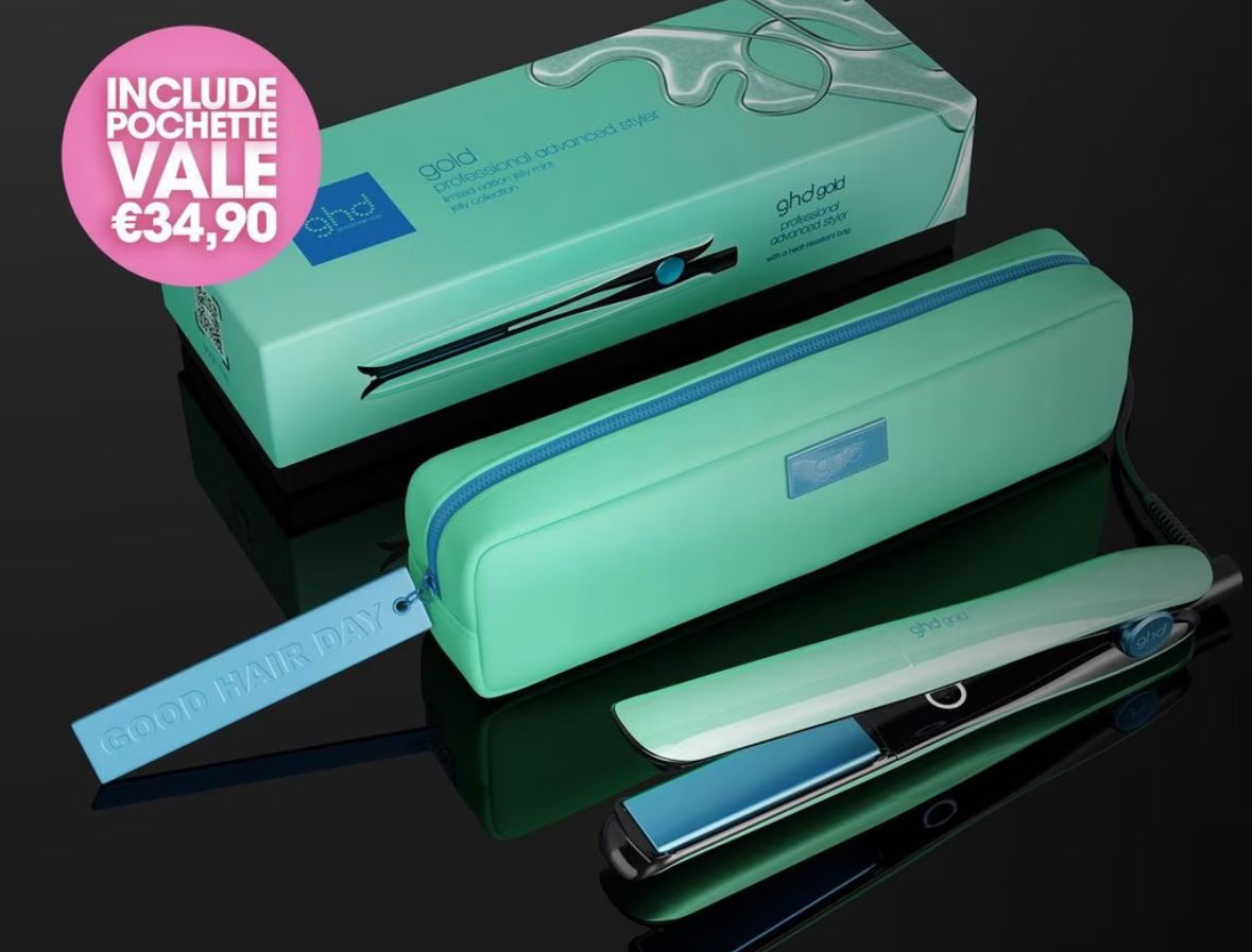 PIASTRA GHD GOLD JELLY MINT CON POCHETTE + KIT MARE SELECTIVE SHAMPOO MASK SPRAY E LIP BALM CON FOULARD IN OMAGGIO PIASTRA GHD GOLD JELLY MINT CON POCHETTE + KIT MARE SELECTIVE SHAMPOO MASK SPRAY E LIP BALM CON FOULARD IN OMAGGIO