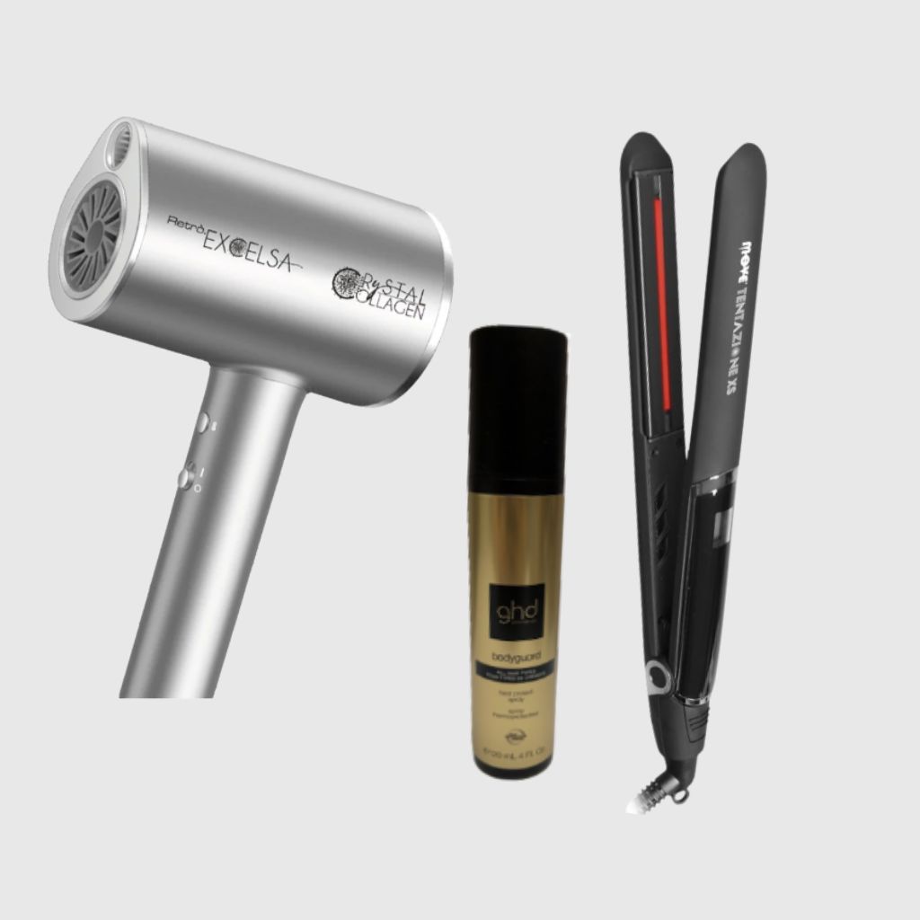 SUPER KIT PHON RETRO' EXCELSA CRYSTAL COLLAGENE1800 WATT PIU' PIASTRA MOVE XS INFRARED IN OMAGGIO TERMOPROTETTORE GHD SUPER KIT PHON RETRO' EXCELSA CRYSTAL COLLAGENE1800 WATT PIU' PIASTRA MOVE XS INFRARED IN OMAGGIO TERMOPROTETTORE GHD