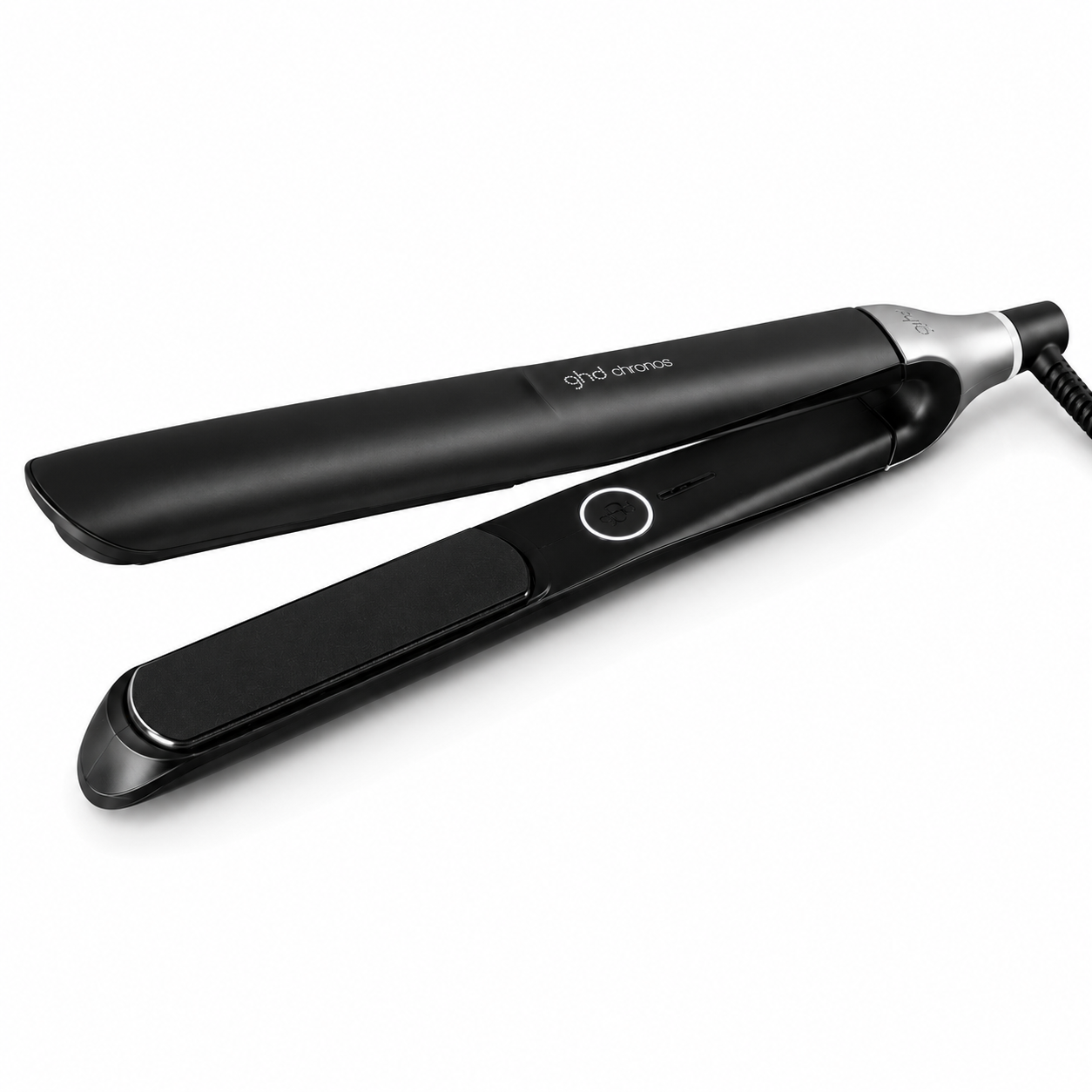 PIASTRA GHD CHRONOS NERA PIU' PHON RETRO' EXCELSA CRYSTAL COLLAGENE1800 WATT IN OMAGGIO TERMOPROTETTORE GHD PIU' POCHETTE GHD