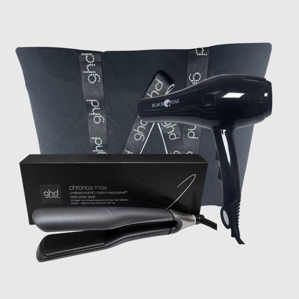 PIASTRA GHD CHRONOS MAX PIU' PHON TURBO PIUMA BLACK 3.0 1700 WATT IN OMAGGIO BORSA IN TELA GHD