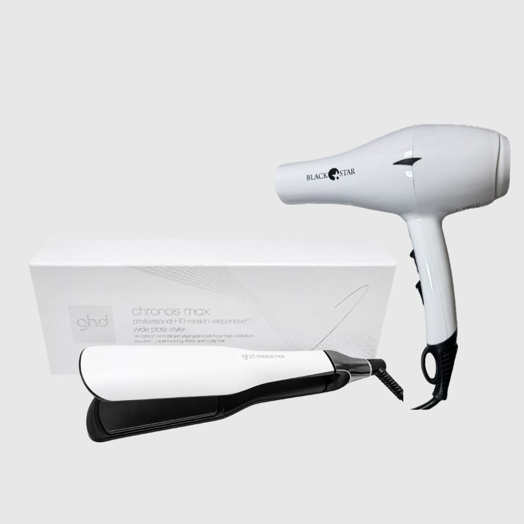 PIASTRA GHD CHRONOS MAX BIANCA PIU' PHON BLACK STAR TURBO PIUMA BIANCO 1700 WATT