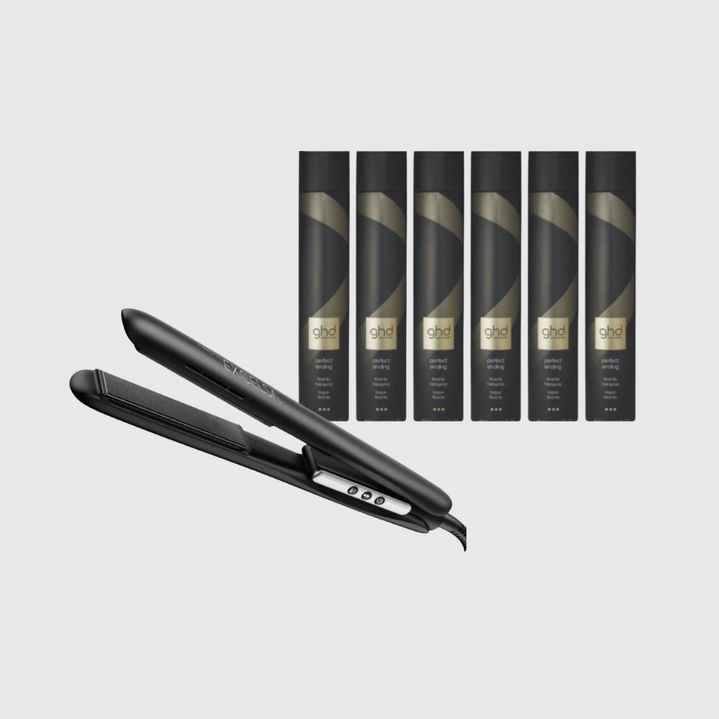 PIASTRA RETRO' EXCELSA GENIUS PRO IN OMAGGIO 6 PZ LACCA GHD PERFECT ENDING