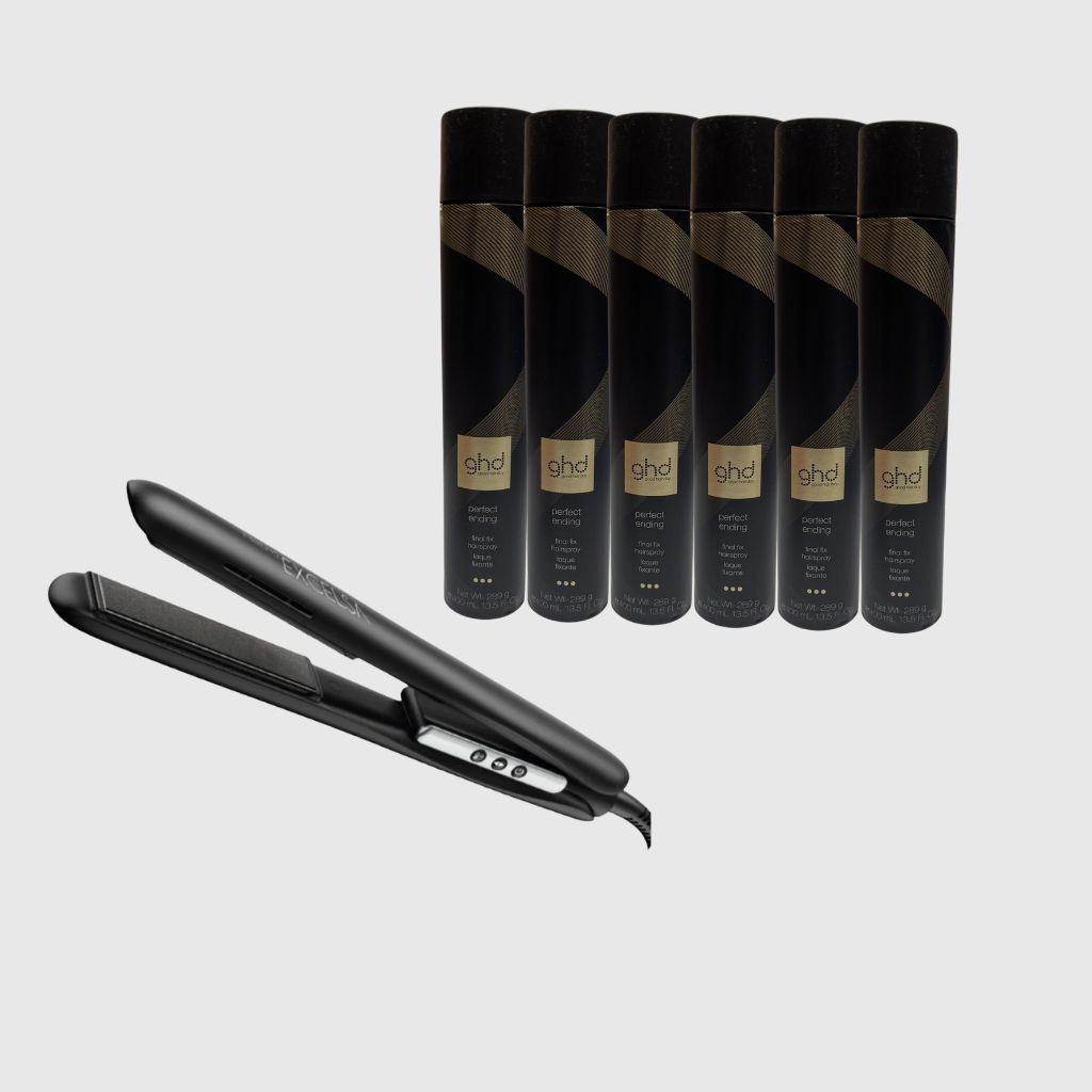 PIASTRA RETRO' EXCELSA GENIUS PRO IN OMAGGIO 6 PZ LACCA GHD PERFECT ENDING
