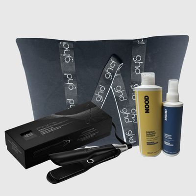 PIASTRA GHD CHRONOS MAX NERA PIU' KIT MARE MOOD SHAMPOO E DOPOSOLE IN OMAGGIO BORSA GHD PIASTRA GHD CHRONOS MAX NERA PIU' KIT MARE MOOD SHAMPOO E DOPOSOLE IN OMAGGIO BORSA GHD