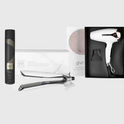 PIASTRA GHD CHRONOS BIANCA + PHON GHD HELIOS BIANCO + LACCA GHD PERFECT ENDING 400 ML PIASTRA GHD CHRONOS BIANCA + PHON GHD HELIOS BIANCO + LACCA GHD PERFECT ENDING 400 ML
