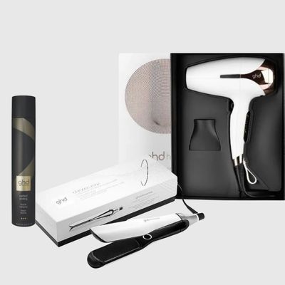 PIASTRA GHD CHRONOS MAX BIANCA + PHON GHD HELIOS BIANCO 2200 WATT + LACA GHD PERFECT ENDING 400 ML PIASTRA GHD CHRONOS MAX BIANCA + PHON GHD HELIOS BIANCO 2200 WATT + LACA GHD PERFECT ENDING 400 ML