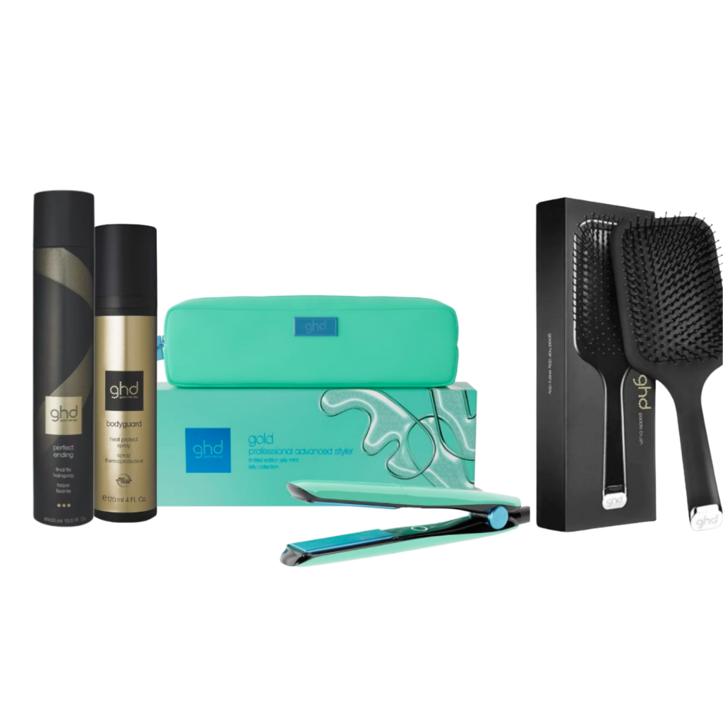 KIT GHD CON PIASTRA GHD GOLD JELLY CON POCHETTE + BODYGUARD GHD + LACCA GHD KIT GHD CON PIASTRA GHD GOLD JELLY CON POCHETTE + BODYGUARD GHD + LACCA GHD