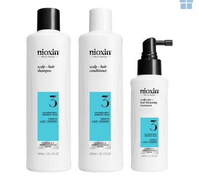 NIOXIN KIT SYSTEM 3 3X 300 ML X CAPELLI COLORATI X ASSOTTIGLIAMENTO LIEVE