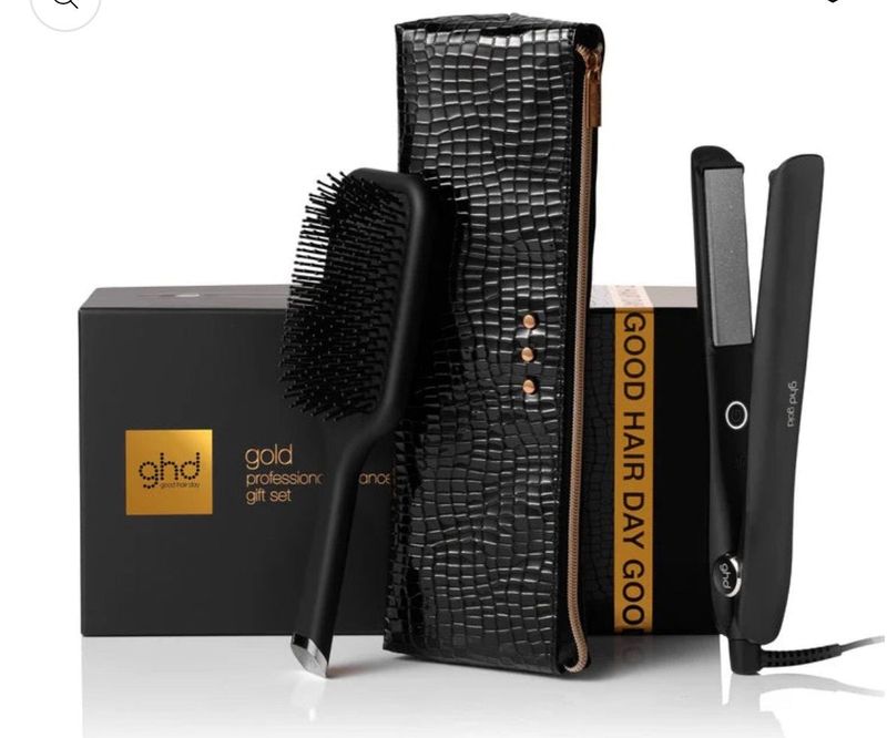 KIT GHD PIASTRA GHD GOLD GIFT SET PIU' PHON GHD HELIOS NERO + GIFT SET GHD CRUNCHIE + BORSA IN TELA GHD