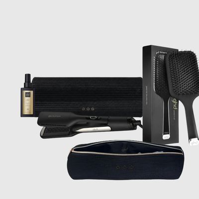 PIASTRA GHD DUET STYLE GIFT SET E SLEEK TALKER + SPAZZOLA GHD PADDLE BRUSH E POCHETTE GHD