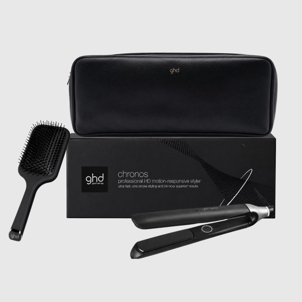 PIASTRA GHD CHRONOS + SPAZZOLA GHD + POCHETTE GHD TERMORESISTENTE PIASTRA GHD CHRONOS + SPAZZOLA GHD + POCHETTE GHD TERMORESISTENTE