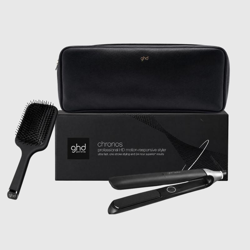 PIASTRA GHD CHRONOS + SPAZZOLA GHD + POCHETTE GHD TERMORESISTENTE PIASTRA GHD CHRONOS + SPAZZOLA GHD + POCHETTE GHD TERMORESISTENTE