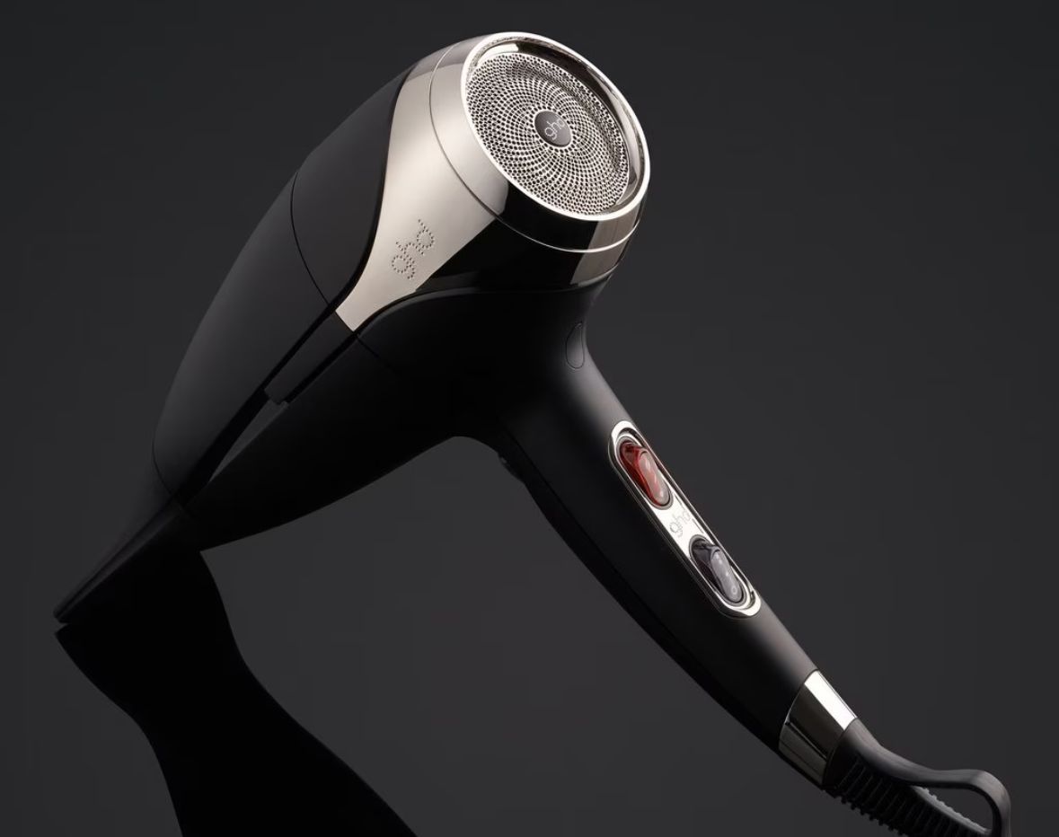 PHON GHD HELIOS BLACK + DIFFUSORE GHD HELIOS +PIASTRA GHD GOLD + LACCA GHD + BORSA GHD