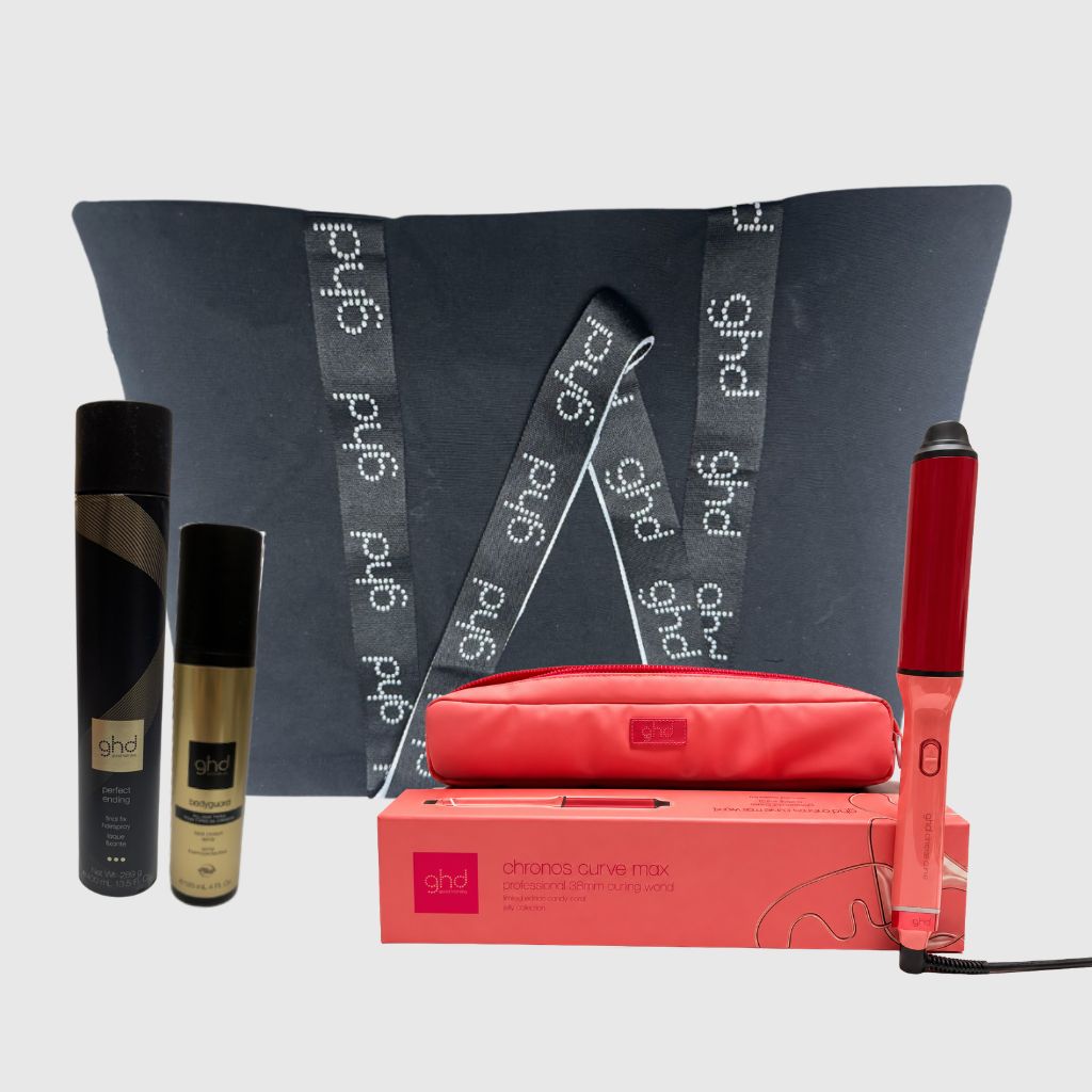 KIT GHD FERRO CHRONOS CURVE MAX WAND 38 MM JELLY CON POCHETTE IN OMAGGIO TERMOPROTETTORE GHD + LACCA GHD 400 ML + BORSA GHD KIT GHD FERRO CHRONOS CURVE MAX WAND 38 MM JELLY CON POCHETTE IN OMAGGIO TERMOPROTETTORE GHD + LACCA GHD 400 ML + BORSA GHD