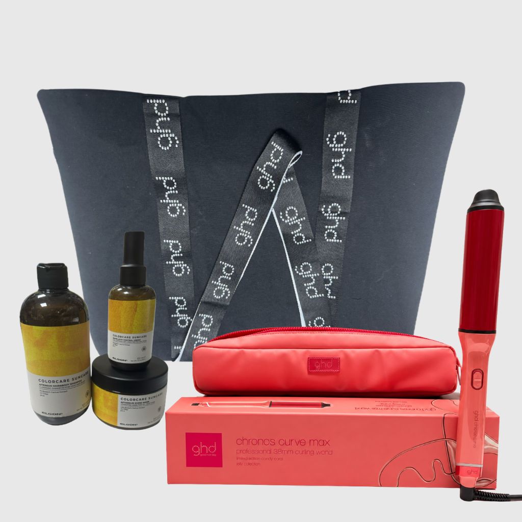 KIT MARE CON FERRO GHD CHRONOS MAX WAND 38 MM CON POCHETTE PIU' KIT MARE ELGON CON SHAMPOO SUN 500 ML WAVE LOCK 150 ML E MASK SUN 300 ML IN REGALO BORSA GHD KIT MARE CON FERRO GHD CHRONOS MAX WAND 38 MM CON POCHETTE PIU' KIT MARE ELGON CON SHAMPOO SUN 500 ML WAVE LOCK 150 ML E MASK SUN 300 ML IN REGALO BORSA GHD