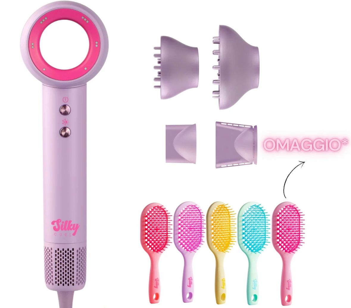 PHON LABOR SILKY CURL X CAPELLI RICCI CON IN OMAGGIO SPAZZOLA SILKY BRUSH COLORE A SCELTA