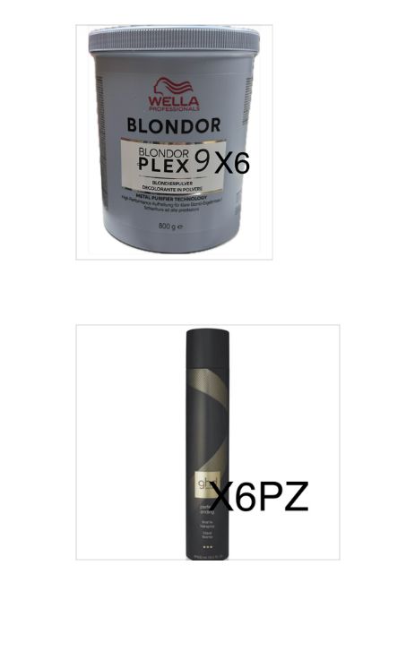 NEW BLONDORPLEX WELLA X 6 PZ + LACCA GHD PERFECT ENDING 400 ML X 6 PZ NEW BLONDORPLEX WELLA X 6 PZ + LACCA GHD PERFECT ENDING 400 ML X 6 PZ