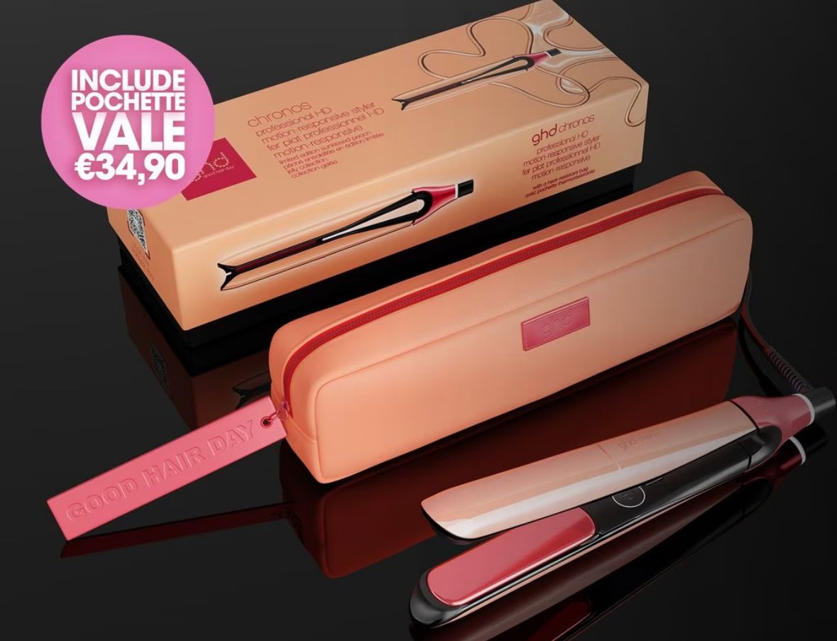 PIASTRA GHD CHRONOS SUN KISSED PEACH CON POCHETTE + KIT MARE ELGON SHAMPOO MASK E WAVE LOCK + LACCA GHD E BORSA GHD PIASTRA GHD CHRONOS SUN KISSED PEACH CON POCHETTE + KIT MARE ELGON SHAMPOO MASK E WAVE LOCK + LACCA GHD E BORSA GHD