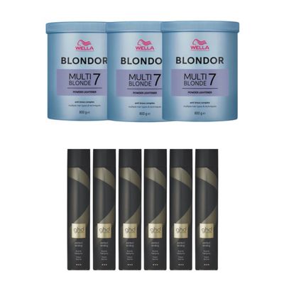 DECOLORANTE WELLA 800 GR BLONDORX3 PZ + LACCA GHD SPRAY PERFECT ENDING X 6 PZ