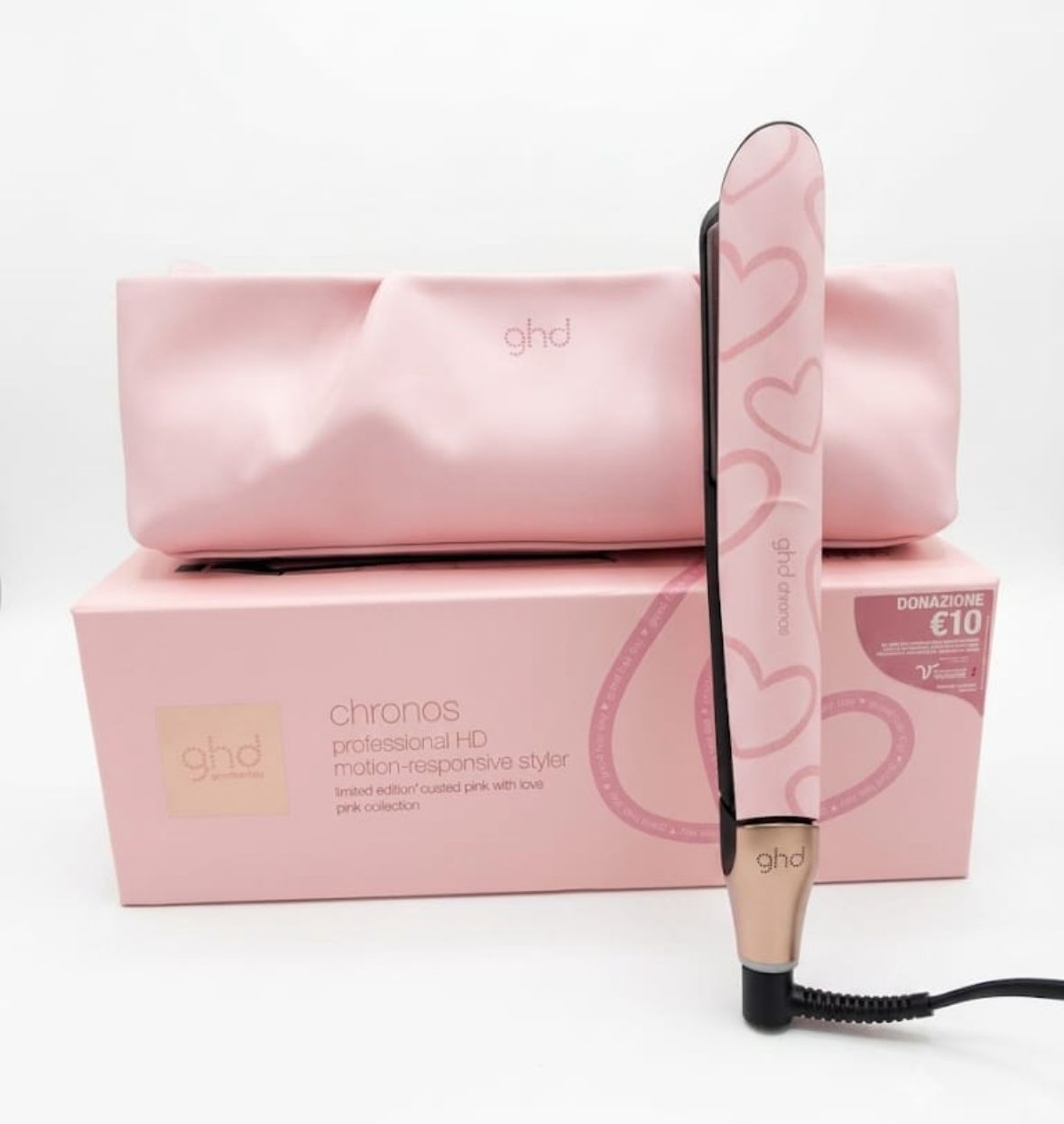 PIASTRA GHD CHRONOS DUSTED PINK CON POCHETTE TERMORESISTENTE PIASTRA GHD CHRONOS DUSTED PINK CON POCHETTE TERMORESISTENTE