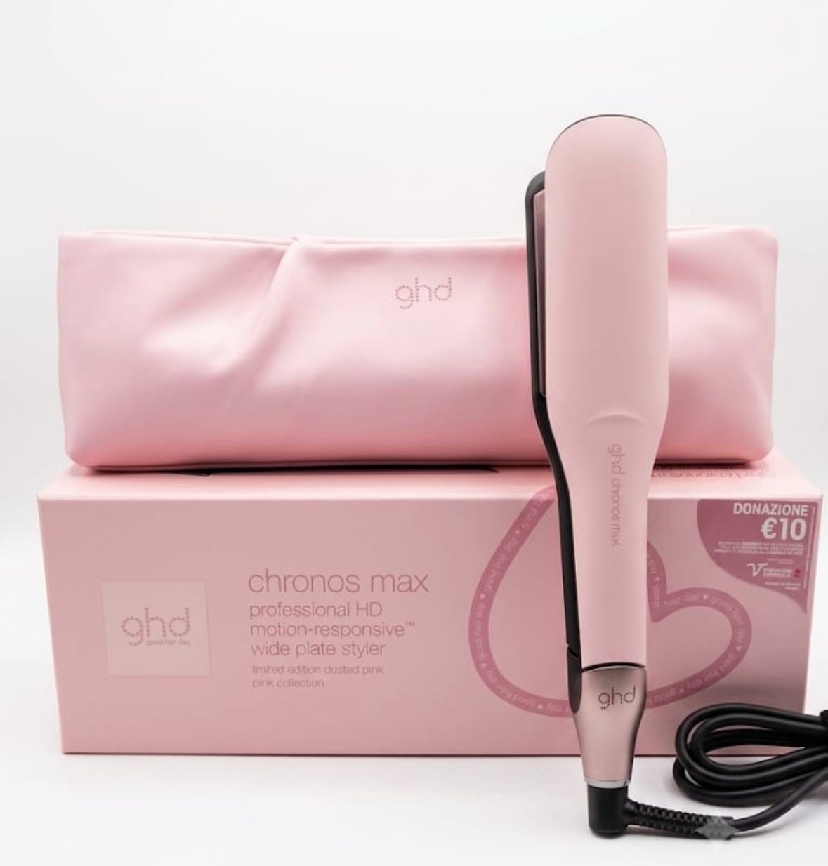 PIASTRA GHD CHRONOS MAX DUSTED PINK CON POCHETTE PIASTRA GHD CHRONOS MAX DUSTED PINK CON POCHETTE