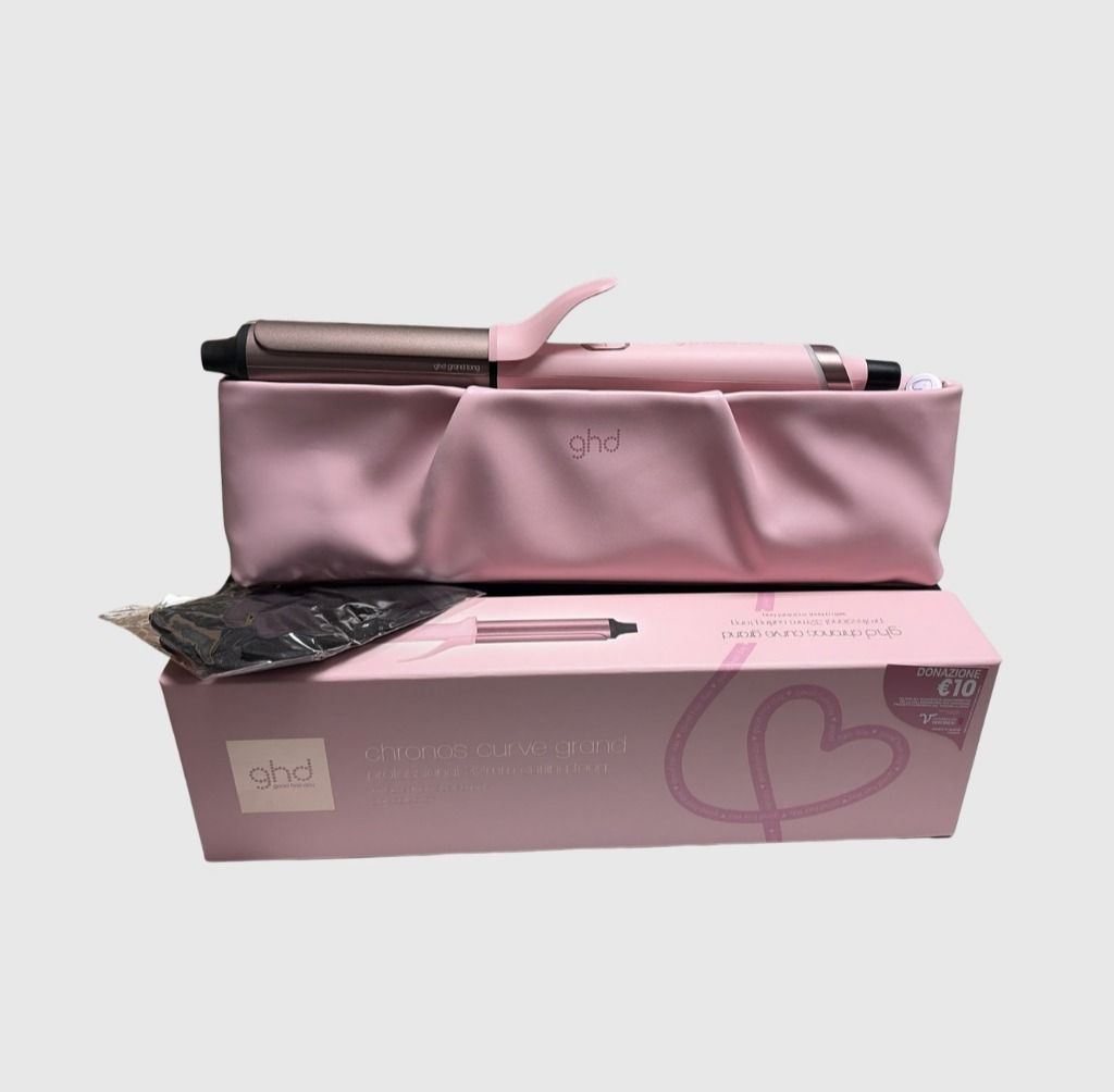 FERRO GHD CHRONOS CURVE GRAND 32 MM DUSTED PINK CON POCHETTE E GUANTO TERMICO FERRO GHD CHRONOS CURVE GRAND 32 MM DUSTED PINK CON POCHETTE E GUANTO TERMICO