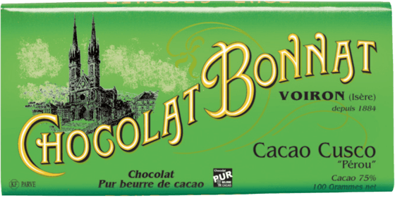 Bonnat - Tablette  - Cacao Cusco Pérou 75%