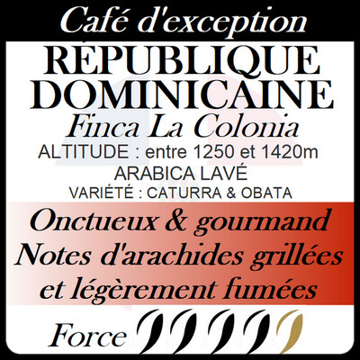 Café d'exception - République Dominicaine