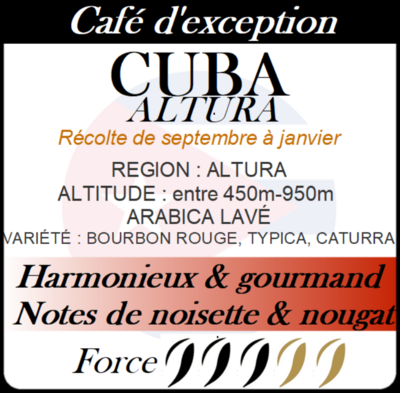 Café d'exception - CUBA Altura