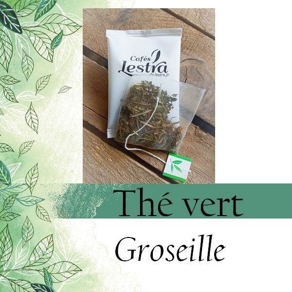 Thé vert en sachet - Groseille
