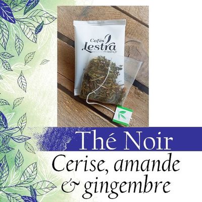 Thé noir en sachet - Cerise, amande & gingembre
