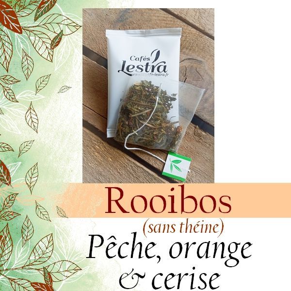 Rooibos en sachet - Pêche, orange & cerise