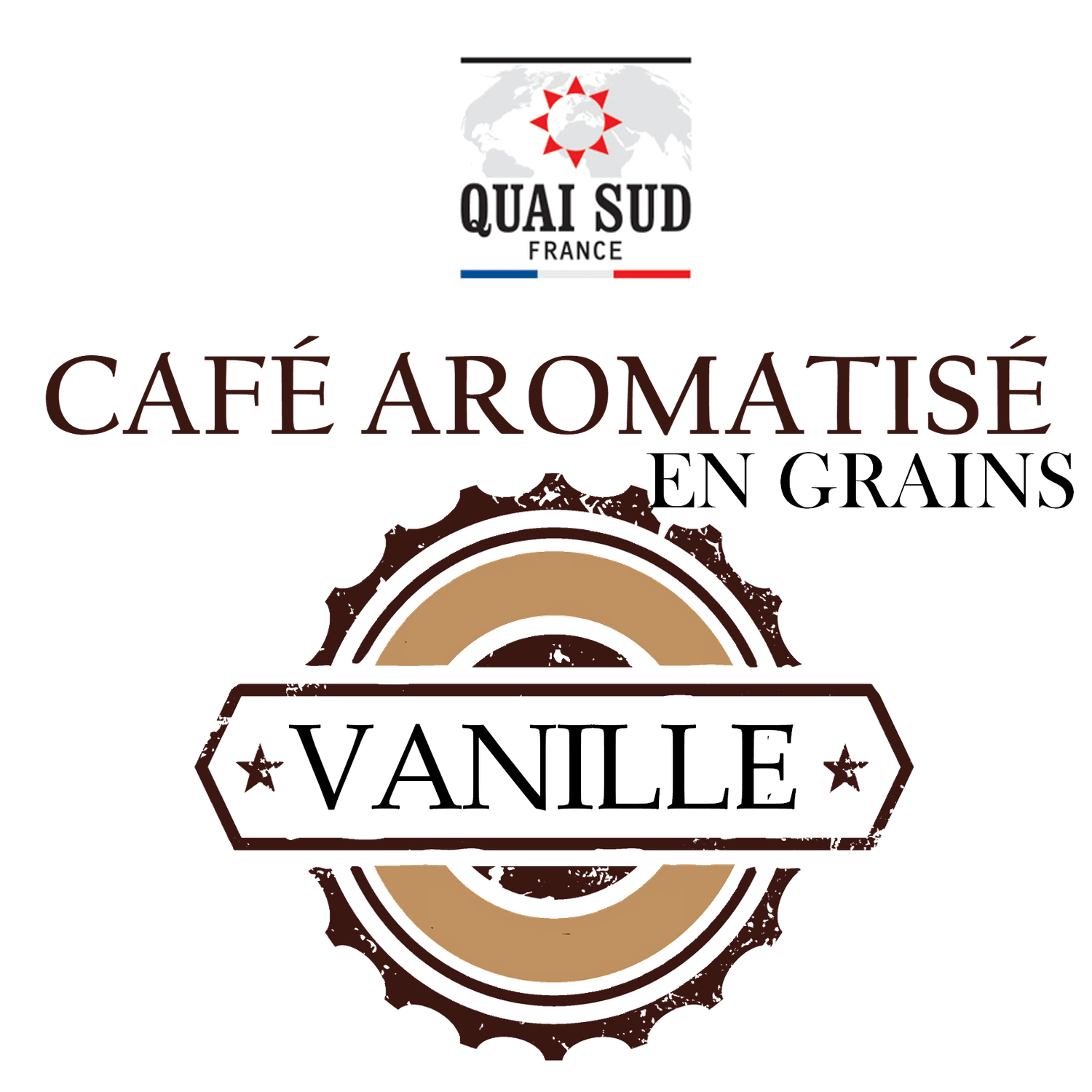 Café Aromatisé en Grains  - VANILLE