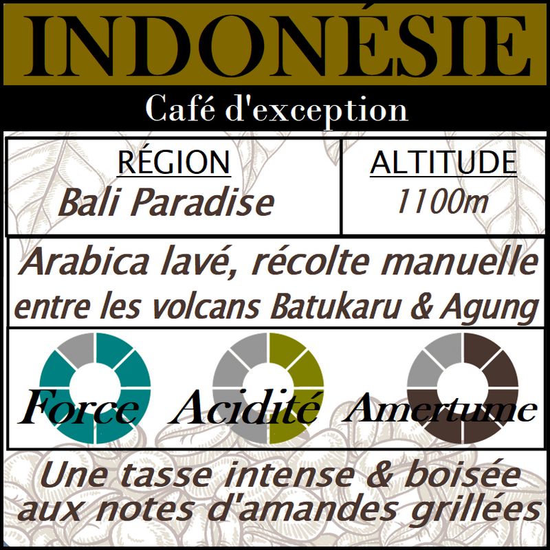 Café d'exception - INDONESIE Bali Paradise Café d'exception - INDONESIE Bali Paradise
