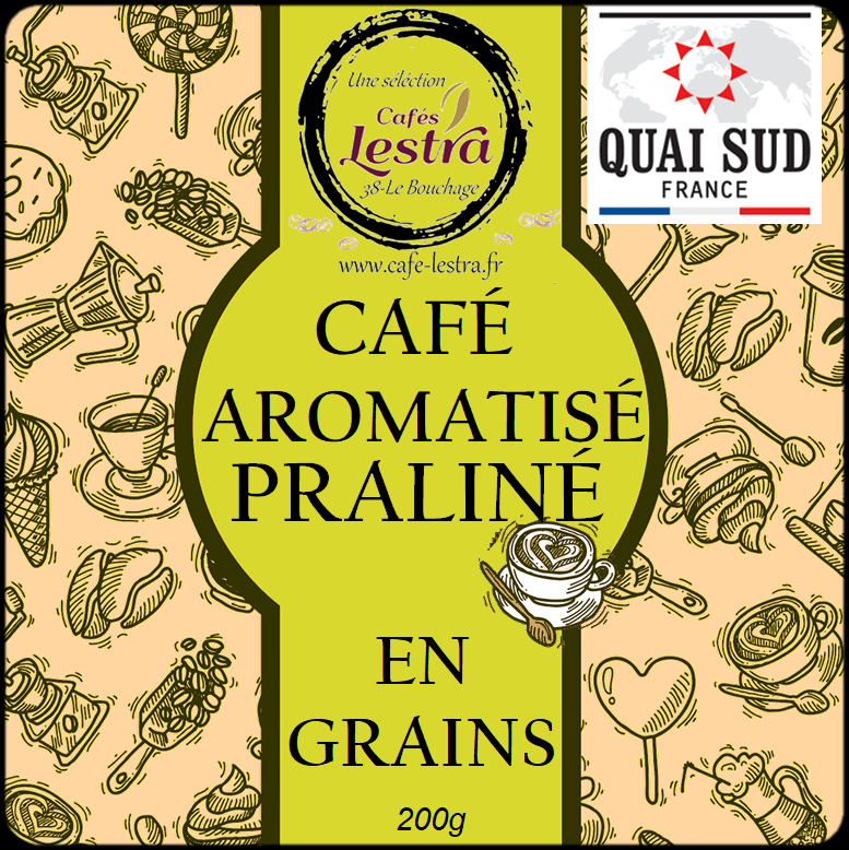 Café Aromatisé  en grains-PRALINÉ