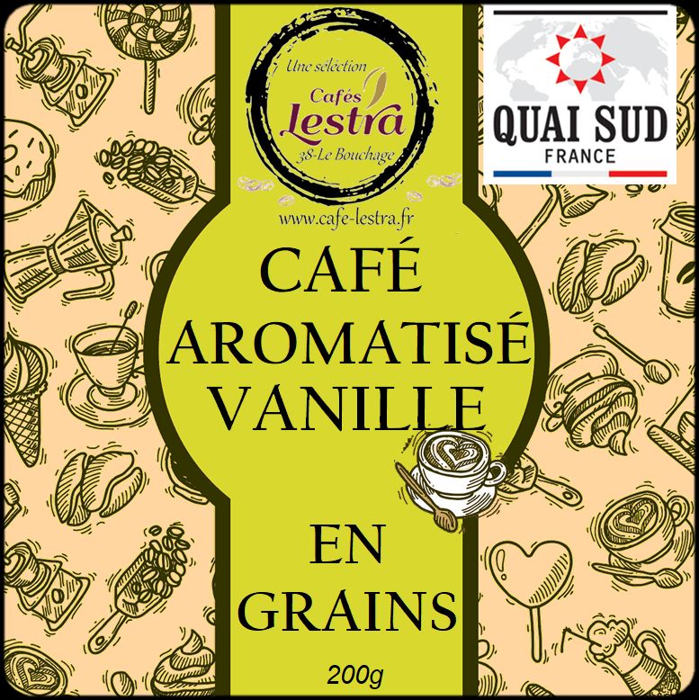 Café Aromatisé en Grains  - VANILLE