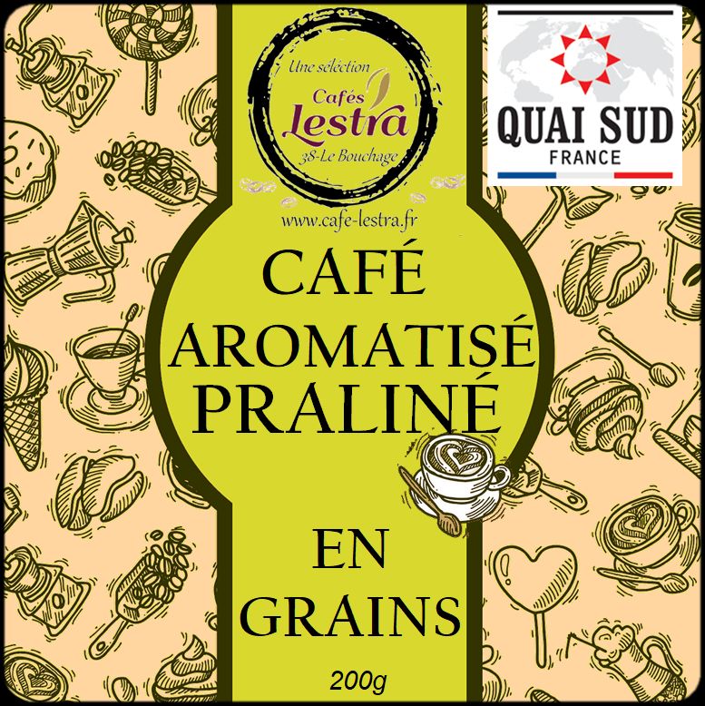 Café Aromatisé  en grains-PRALINÉ