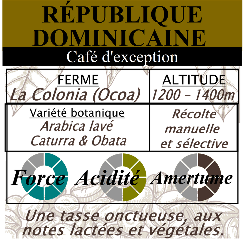 Café d'exception - République Dominicaine Café d'exception - République Dominicaine