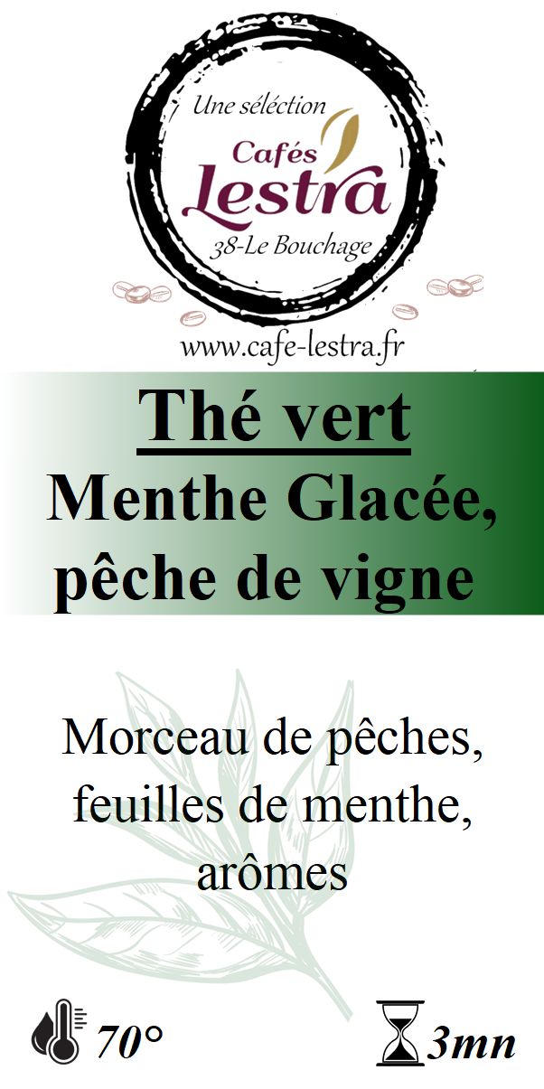 Thé Vert -menthe glacé pêche de vigne
